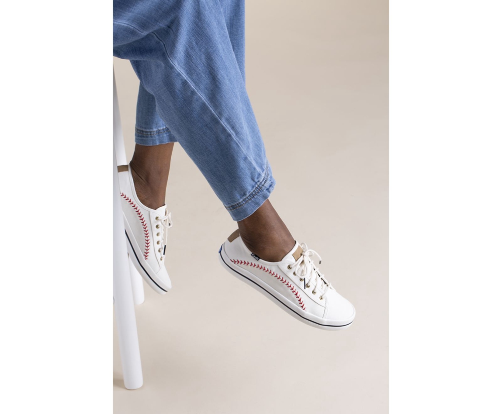 Zapatillas Keds Mujer Blancas - Kickstart Pennant - 832-IHTNAX